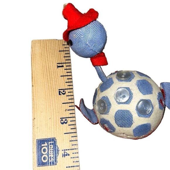 Vintage Christmas, styrofoam blue turtle buttons, Mid Century 1950s, Japan - Picture 3 of 8